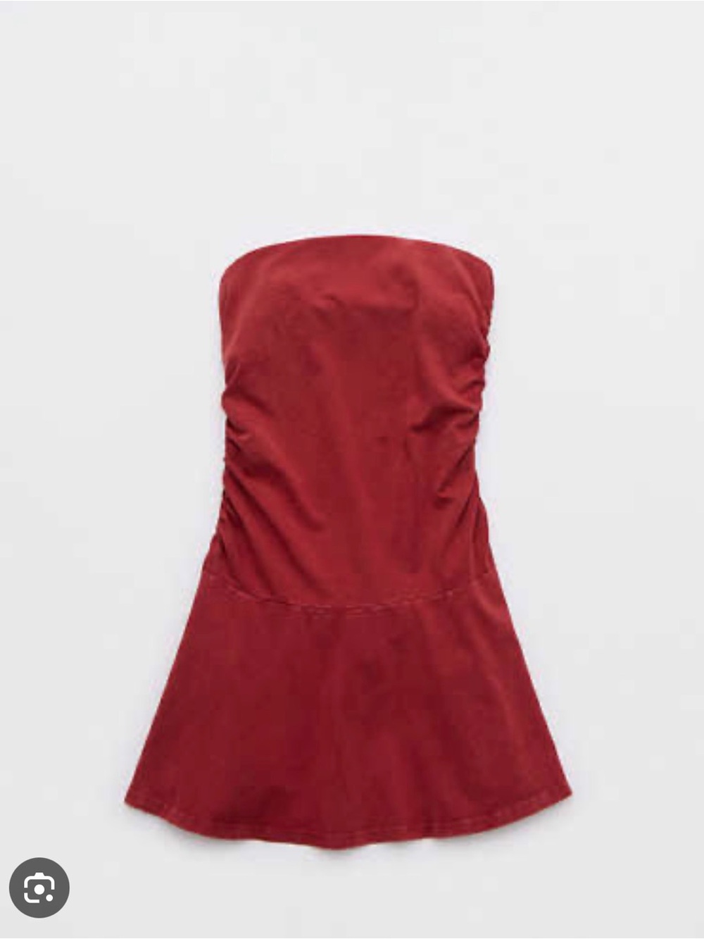 aerie Strapless Maroon Mini Dress